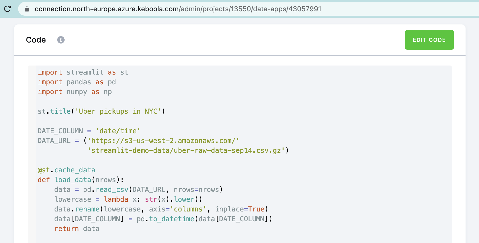 Hello World code